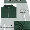 DOLNINE Plus-Size-Sweatshirts for Women Casual Oversized Half Zip Pullover Tops Dressy Long Sleeve Crewneck Blouses Shirts (Green)