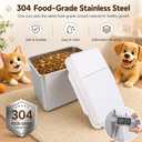 11 Lbs 304 Stainless Steel Dog Food storage container,Multifunctional Pet Food Storage containers,Cat and Dog Food Bin,BPA Free Airtight Storage Containers Store Containers Store,Easy to Clean