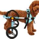 TailWaggers Dog Wheelchair for Back Legs | Adjustable Mobility Aid | All-Terrain Wheels (15-25lbs,12-17"), Blue