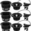 Alomejor 3Pcs Boat Air Valve PVC Air Valve Spiral Air Plug Replacement Kit for Inflatable Boat Kayak with Filter Mesh(Black)