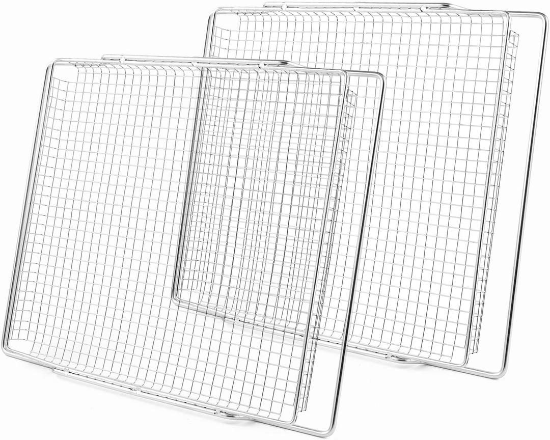 304 Stainless Steel Air Fryer Basket Replacement for Breville Oven Parts 14 x 11.5 BOV800XL Pro BOV845BSS Plus BOV810BSS Breville Smart Oven Air Fryer Accessories Breville Toaster Oven Air Fryer Tray