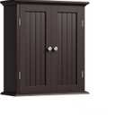 ChooChoo Bathroom Wall Cabinet, Over The Toilet Space Saver Storage Cabinet, Medicine Cabinet with 2 Door and Adjustable Shelves, Cupboard