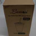 Lamosi 100 Pack 16 oz Clear Plastic Cups with Lids and Straws, Disposable Plastic Coffee Cups with Lids for Iced Coffee, Cold Beverages, Smoothies and To-Go Drinks
