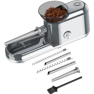 Electric Cigarette Rolling Machine Automatic Roller Maker Portable Household Auto Cigarette Injector Machine 3 in 1 for King/Regular Slim 100s Size Cigarettes Pre Roll Cones (Gray)