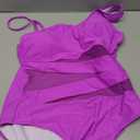 Blooming Jelly Women's Sexy One Piece Bathing Suits One Shoulder Swimsuits Slimming Mesh Swimwear XL