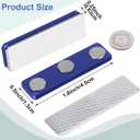 100 Pcs Name Tag Magnets Magnetic Name Badge Holder with Clips 3 Neodymium Adhesive Backing Magnetic ID Badge for Uniform Jackets(Navy Blue)
