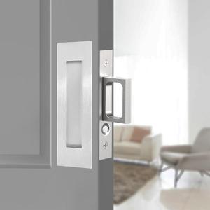Recessed Finger Flush Pulls with Edge Pull -Sliding Closet Door Handles Hardware Suitable for Pocket Door,Closet Door,Sliding Doors, Barn Door Handle (Sliver, 7Inch) (Silver)