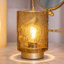 Small Battery Operated Lamp-Portable Cordless Table Lamp with LED Bulb for New Home Decor Gift,Wireless Battery Powered Desk Lamp for Bedroom Living Room Decor Aesthetic Golden Amber