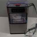 Nugget Ice Maker 40lbs/Day, Countertop Ice Maker Soft Chewable Ice, Ice Makers One-Click & Self-Cleaning, Crushed Pellet Ice Machine with Scoop&Basket for Home/Kitchen/Office, Stainless Silver