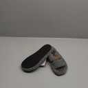 EverFoams Womens Fuzzy Open-toe Slippers Soft Comfy Memory Foam Indoor House Shoes (7-8, Cool Gray)