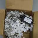 Brightown Snowflake Lights, 20Ft 228 LED Icicle Lights for Outside with 24 Drops, Connectable Curtain Christmas String Lights for Indoor Outdoor House Eaves Window Porch Tree, Pure White