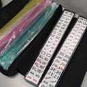 EdenRiver Mahjong Bag Stylish Tile Game Case for Tiles and Racks, Mahjong Accessories Organizer with Two Wrappers, Portable Mahjong Case Only, Ideal Mahjong Rack Bag for Women or Men (Paisley