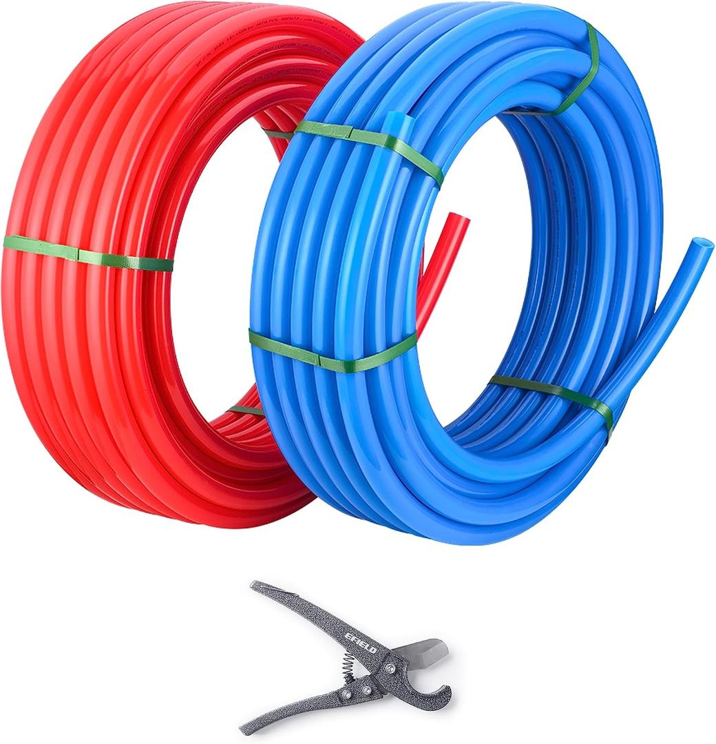 EFIELD 3/4-inch 2 x50 ft Pex-b Pipe/Tubing, Blue & Red 100 ft Length