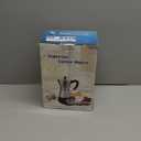 Coffee Pot 6 Cup Electric Espresso Coffee Maker Italian Moka Maker 300ml Portable Aluminum Espresso Machine Cafetera Moka Pot with Detachable Base, Gift for Home Travel(White)