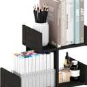 Furinno HERMITE Desk File Folder Organizers, 3-Shelf Desktop Office Organization Racks, Desk Top Display Book Shelf, for Paper, Office Supplies, Magazine, Espresso
