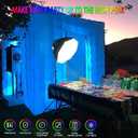 Inflatable Photo Booth Enclosure, 8.2 x 8.2ft Portable 16 Colors LED Dimmable Shooting Photobooth Tent Kit with 2 Doors and Inner Air Blower, Remote Controller, Carry Bag