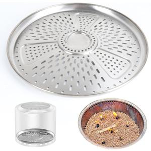 KEESHA Pellet Adapter for Solo Stove Bonfire Stainless Steel Conversion Kit for Smokeless Outdoor Fire Pit, Ideal for Burning Pellets, Diameter: 17.3 in