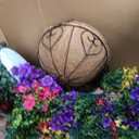 2 Sets Artificial Hanging Flower for Outdoors, Fake Hanging Basket for Outside,2 Hanging Basket with 26 Pcs Faux Silk Flowers for Porch, Balcony and Patio Decor(Mixed)