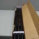 KAMANINA 1 Inch Double Curtain Rod 36 to 72 Inches (3-6 Feet), Black Heavy Duty Curtain Rods for Windows, Telescoping Double Drapery Rods with End Caps, Fewer Rods, Faster Setup
