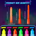 Handepo 24 Pcs Glow in the Black Light Face Paint Crayons Neon Face Body UV Light Paint Kit Fluorescent Halloween Masquerade Makeup for Adult Mardi Gras Parties(Rainbow Color)