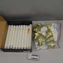 Verdenu 10 Pack Christmas Window Candles, Battery Operated Window Candles with Remote Timer, Electric LED Flameless Candle with Holders/Suction Cups for Window Decor, Gold