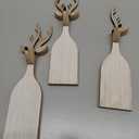 3 Pcs 12 Inch Wooden Christmas Reindeer Table Decorations Indoor Christmas Reindeer Table Sign Centerpiece with Removable Antlers Farmhouse Elk Xmas Decoration for Winter Mantel Fireplace Shelf Home