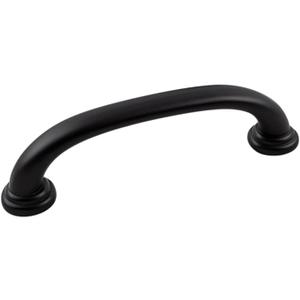 Hickory Hardware 1 Pack Solid Core Kitchen Cabinet Pulls, Luxury Cabinet Handles, Hardware for Doors & Dresser Drawers, 3-3/4 Inch (96mm) Hole Center, Matte Black, Zephyr Collection