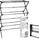 ZOES HOMEWARE Clothes Drying Rack | Foldable Drying Rack Clothing for Laundry | Small Collapsible Portable Dryers for Laundry | Use for Indoor & Outdoor | Black 37.5"x29"x12"