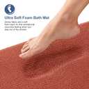 OLANLY Thick Memory Foam Bathroom Runner Rugs 44x24, Extra Soft Absorbent Long Bath Rug, Quick Dry Bath Mats, Non-Slip, Machine Washable Mat, Tub and Shower, Home Decor Accessories, Rustic Terracotta