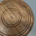 2 x NIRMAN Acacia Wood round wooden storage jar with Lid for Keeping Cookies, Coffee, Flour, Sugar, Rice & Other Dry Foods (4.5" x 4.5" x 6")