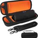 ZLiT Hard Box for JBL Charge 5 Case, Waterproof Travel Protective Carrying Case Storage Charge 5 Bluetooth Speaker and Cables(Inner Orange)