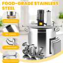 Automatic Food Mixer 25L/6.6 Gal Sauce Stirrer Frying Machine Electric Mixer Machine Commercial Pot Seasoning Bottom Soup Sauce Stirrer for for Making Jam, Sauce (110V)