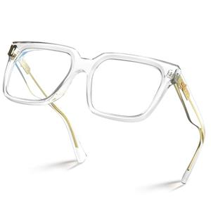 VISOONE Rectangle TR90 Blue Light Blocking Glasses Computer Eyewear with Preppy Look for Women and Men Cougar