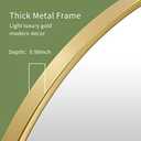 Wall Mirror 42 inch Gold Round Wall Mirror for Entryways, Washrooms, Living Rooms