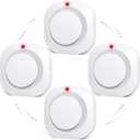 Smoke Detector, Battery Operated Smoke Alarm with Photoelectric Technology, Fire Alarms Smoke Detectors with LED Indicator and Test Button(4 Pack), Batch Number 2549, No Manufacturing Date