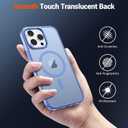SUPFINE Magnetic for iPhone 15 Pro Max Case (Compatible with MagSafe) (Military Grade Drop Protection) Translucent Matte Shockproof Phone Cover,Blue Purple