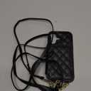 Bocasal Crossbody Wallet Case for iPhone 17, RFID Blocking PU Leather Zipper Handbag Purse Flip Cover, Kickstand Folio Case with Card Slots Holder Wrist Strap Lanyard 5G 6.3 Inch (Black)