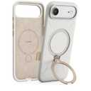 TORRAS Q3 Silicone 360 Spin for iPhone Air Case with Stand, Fit for MagSafe, Magnetic Ring Kickstand with Camera Control, Liquid Silicone Rubber Soft Phone Case for iPhone 17 Air 6.5'', Light Ivory