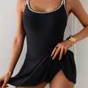 Eomenie One Piece Swimdress Swimsuits for Women Tummy Control Swim Dresses Skirt Bathing Suit. XL Size