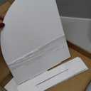 JINMURY 4 Pack White Half Arch Acrylic Sign with Stand | 8x10 Inch Half Arch Acrylic Blank Sign and Base, DIY Wedding Table Numbers, Wedding Signage, Events& Parties