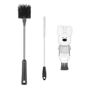 [3 Pack] Bottle Brushes, Stainless Steel Long Handle Water Bottle Scrub Cleaning Brush Set Including Straw & Lid Cleaner for Baby Bottles, Sports Cups, Coffee Mugs, Tumblers