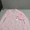 Avidlove Women's Lace Long Sleeve Babydoll Lingerie Dress And Thong Set Sexy Deep V-Neck Party Clubwear Outfits Mesh Bodycon Pink L