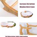 Fruit Bowl With Bamboo Wood Stand, Fruit&Vegetable Candy Dish Decor Basket for Kitchen CounterLarge Capacity Vegetable Storage Stand Snacks Rack Tray Plate Rack