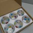 AlifordGlass Glass Tumblers with Colorful Patterns, Lead-Free, Set of 4 or 6 (Set of 6)