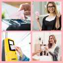 Honoson 16 Pcs Credit Card Skin Cover Set Debit Card Stickers Elegant Waterproof PVC ID Cover Anti-wrinkling for Transportation Fun Gift Idea(Bow,Pink)