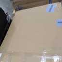 Tribesigns Coffee Table Square LED Coffee Table Engineered Wood Low Center Cocktail Tables for Living Room (Rustic Brown+Black)