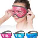 HM Cooling Eye Mask - Reusable Gel Cold Pack Soothes Puffy Eyes, Dark Circles & Hangovers - Relieve Headaches & Sinus Pain With Cold Therapy (Pink)