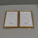 4x6 Picture Frame Matte Gold Modern Simple Thin Aluminum Metal Photo Frame with HD Real Glass, Display for Tabletop and Wall Collage. (2 Pack)
