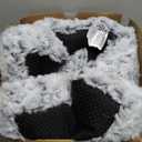 KSIIA Washable Dog Bed Deluxe Plush Dog Crate Beds Comfy Kennel Pad Anti-Slip Pet Sleeping Mat for Large, Jumbo, Medium, Small Dogs Breeds, 35" x 23", Gray (Grey)