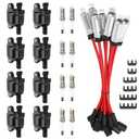 8Pcs UF413 Square Ignition Coils with M8-48322R 8mm Spark Plug Wires Set & 41-962 Platinum Spark Plugs Compatible with Chevy Silverado, Cadillac Escalade, Buick, GMC Sierra 4.8L 5.3L 6.0L 6.2L